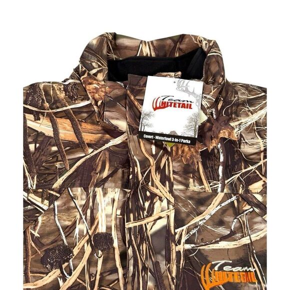 Realtree Camo Mens Hunting Jacket Insulated Waterfowl Parka 3XL Missing Hood - Picture 2 of 14